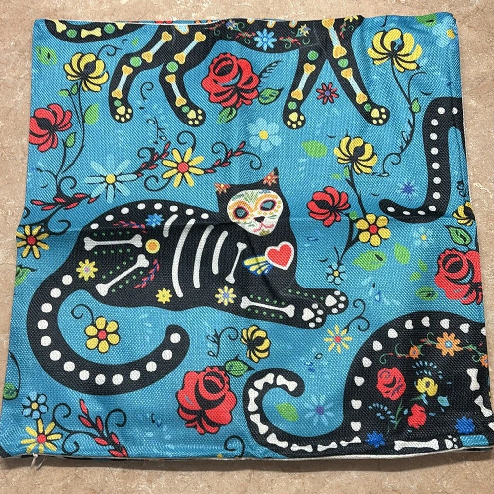 Day of the dead throw pillow covers